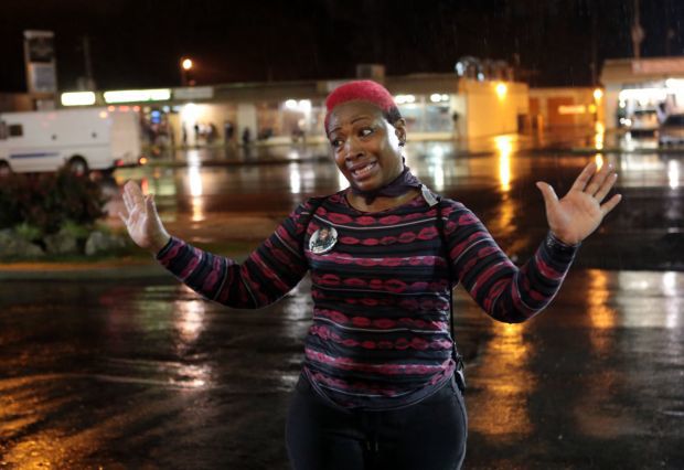 Protest in Ferguson Wednesday night